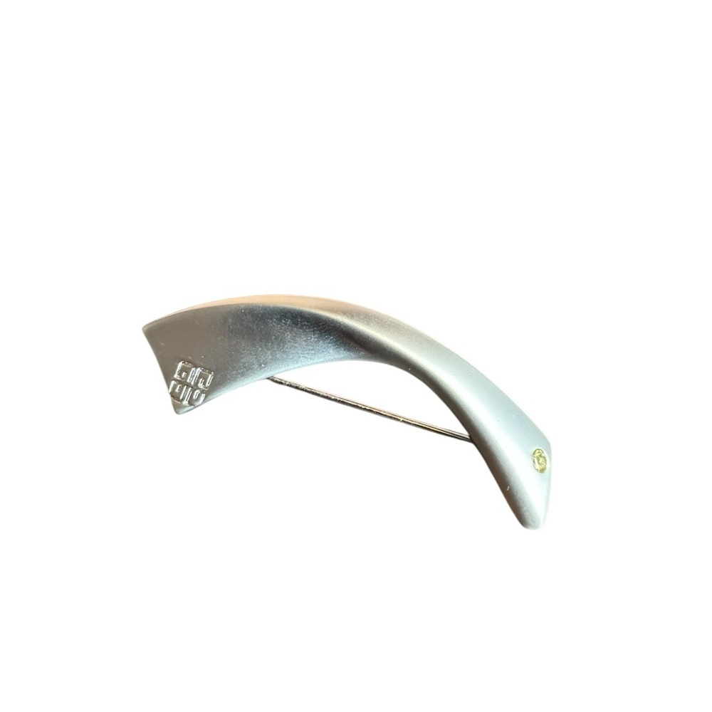 GIVENCHY Silver stone Brooch Pin